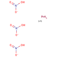 Praseodymium nitrate formula graphical representation