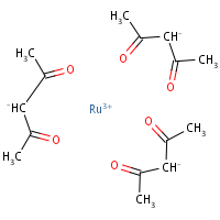 Ruthenium(III) acetylacetonate formula graphical representation