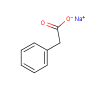 Sodium phenylacetate formula graphical representation