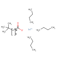 Tributyltin neodecanoate formula graphical representation