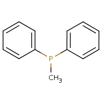 Methyldiphenylphosphine formula graphical representation