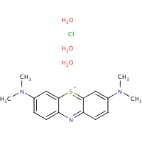 Methylene blue trihydrate formula graphical representation