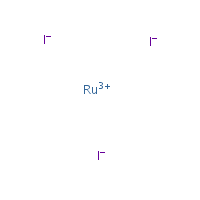Ruthenium(III) iodide formula graphical representation