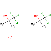 Chlorobutanol hemihydrate formula graphical representation