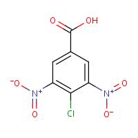 4-Chloro-3,5-dinitrobenzoic acid formula graphical representation