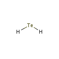 Hydrogen telluride formula graphical representation