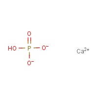 Calcium phosphate, dibasic formula graphical representation