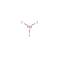 Neodymium iodide formula graphical representation