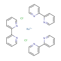Tris(2,2'-bipyridine)ruthenium dichloride formula graphical representation