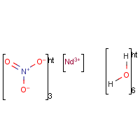 Neodymium nitrate hexahydrate formula graphical representation