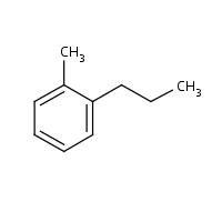 1-Methyl-2-propylbenzene formula graphical representation