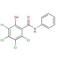 Tetrachlorosalicylanilide formula graphical representation