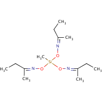 Methyltris(methylethylketoxime)silane formula graphical representation