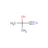 Acetone cyanohydrin formula graphical representation