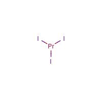 Praseodymium iodide formula graphical representation