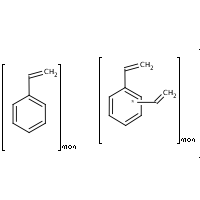 Benzene, diethenyl-, polymer with ethenylbenzene formula graphical representation