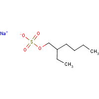 Sodium 2-ethylhexyl sulfate formula graphical representation