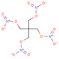 Pentaerythritol tetranitrate formula graphical representation