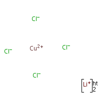 Dilithium tetrachlorocuprate formula graphical representation