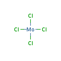 Molybdenum tetrachloride formula graphical representation
