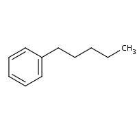 Amylbenzene formula graphical representation
