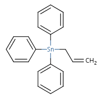 Allyltriphenyltin formula graphical representation