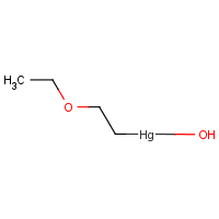 Ethoxyethyl hydroxy mercury formula graphical representation