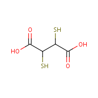 Dimercaptosuccinic acid formula graphical representation