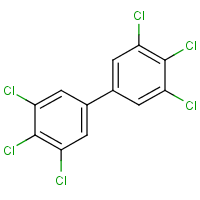 3,3',4,4',5,5'-Hexachlorobiphenyl formula graphical representation