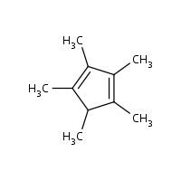 1,2,3,4,5-Pentamethylcyclopentadiene formula graphical representation