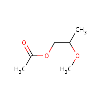 1-Propylene glycol-2-methyl ether acetate formula graphical representation