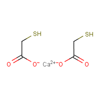 Calcium thioglycollate formula graphical representation