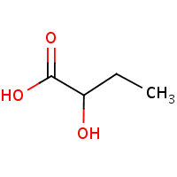 (1)-2-Hydroxybutyric acid formula graphical representation