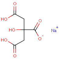 Monosodium dihydrogen citrate formula graphical representation