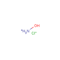 Hydroxylamine hydrochloride formula graphical representation