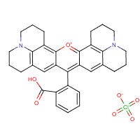 Rhodamine 640 perchlorate formula graphical representation