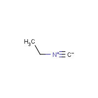 Ethyl isocyanide formula graphical representation