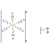 Ferric ferrocyanide formula graphical representation