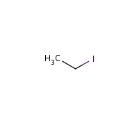 Ethyl iodide formula graphical representation