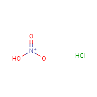 Nitrohydrochloric acid formula graphical representation