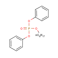 Diphenyl octyl phosphate formula graphical representation