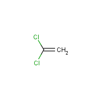 Vinylidene chloride formula graphical representation