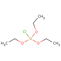 Triethoxychlorosilane formula graphical representation