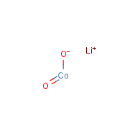 Lithium cobalt(III) oxide formula graphical representation