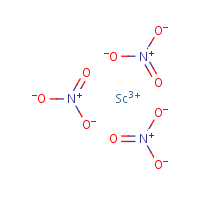 Scandium(III) nitrate formula graphical representation