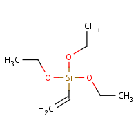 Vinyltriethoxysilane formula graphical representation