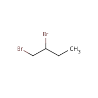 alpha-Butylene dibromide formula graphical representation