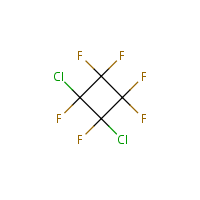 1,2-Dichlorohexafluorocyclobutane formula graphical representation