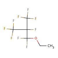 Ethyl perfluoroisobutyl ether formula graphical representation