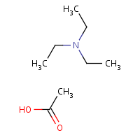 Triethylammonium acetate formula graphical representation